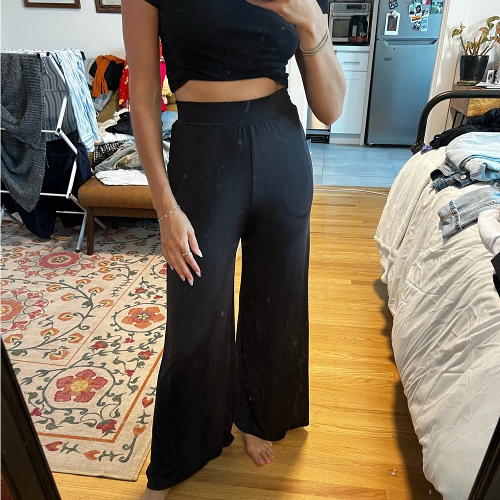 Urban outfitters black flare stretchy pants